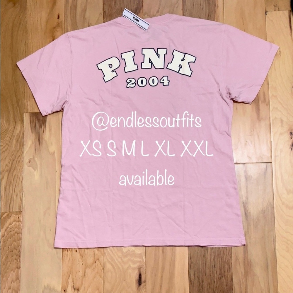 VS PINK LIMITED EDITION CHALK ROSE PINK TEE SHORT SLEEVE SHIRT NEW RELEASE